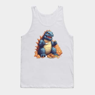 Godzilla eating snack Tank Top